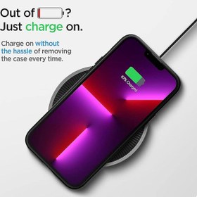Resim Spigen iPhone 13 Pro Max ile Uyumlu Kılıf Liquid Air Matte Black 
