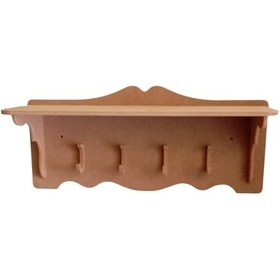 Resim Dekoratif Ahşap Duvar Rafı 58x18x23cm 