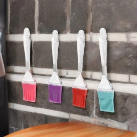 Resim Tg Tek-İş Global Silikon Yumurta Fırçası Pratik ve Hijyenik Şeffaf Saplı Mutfak Fırçası 