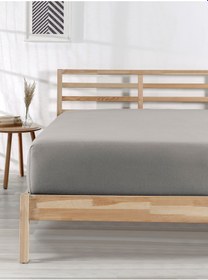 Resim %100 Pamuklu Tek/çift Kişilik Lastikli Çarşaf Fitted Jersey Penye Çarşaf Vizon 