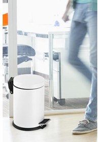 Resim 16 Lt Pedallı Çöp Kovası Beyaz 