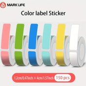 Resim Marklife Etiket Sticker Etiket Bandı 12*40mm (0.47X1.57 inç) 150 adet/rulo, Festival Ev Ofis Okul için Beyaz etiket, Hediye, P11,P12,P15,P50 ile uyumlu Marklife 