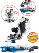 Resim Scheppach HM140L Gönye Kesme Makinası 305 mm Elektrikli Testere Marangoz Tezgah Tipi Açılı Kesim 