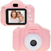 Resim Mufunye X200 Çocuk Dijital Kamerası - 1080p Video, Fotoğraf Çekimi, Sticker Özellikli, 2.0" Ekranlı, Pembe, Taşınabilir 