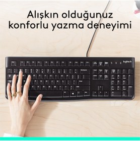 Resim Logitech K120 Türkçe Q Kablolu Klavye 