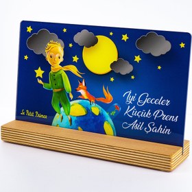 Resim Kişiye Özel Pleksi Renkli Tablo Küçük Prens Çocuk Doğum Günü Hediyesi Özel Hediye Paketli 
