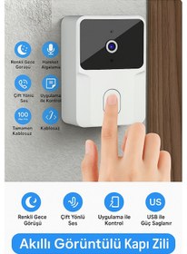 Resim Kablosuz Akılı Görüntü Kameralı Kapı Zili Cmr36 