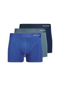 Resim Jack & Jones Jack&jones Crew Bamboo 3'lü Paket Erkek İç Çamaşır Çok Renkli 