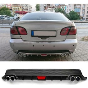 Resim Nissan Primera Uyumlu Body Kit Difüzör 4 Çıkış Yuvarlak Siyah Model 2 