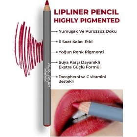 Resim Alix Avien Uzun Süre Kalıcı Dağılma Yapmayan Nemlendirici Dudak Kalemi Lipliner Pencil 15 Berry Red 