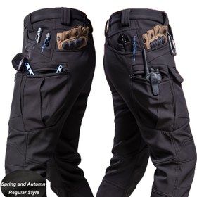 Resim Erkek Taktik Kargo Pantolonu - Softshell, Nefes Alabilir, Ayarlanabilir Askılı Çoklu Cep Tasarımı, Zeytin Yeşili, İlkbahar ve Sonbahar İçin Normal Kalıp, Günlük Dış Giyim, Kullanışlı Pantolonlar, Sonbahar Günlük Giyim, Fonksiyonel Cep, Dayanıklı Kumaş 