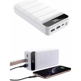 Resim 50.000 Mah Powerbank Turbo Hızlı Led Göstergeli Android İos Uyumlu Taşınabilir Askılı 
