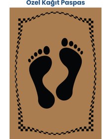 Resim BALKAN AMBALAJ Yıkanabilir Kahverengi Kalın Kağıt Suya Dayanıklı Ayak Izi Dikey Oto Paspas Kağıdı 50 Adet 35x50cm 