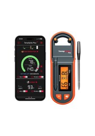 Resim Thermopro Tp971 Şarjlı 183m Kablosuz Alarmlı 1problu Telefon Kontrollü Profesyonel Gıda Termometresi 