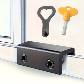 Resim 4 Adet Ayarlanabilir Sürgülü Pencere Kilidi - Dayanıklı Alüminyum Alaşım, Anahtar ve Pul ile Matkapsız Montaj, Ev Güvenliği Hırsızlık Önleme Koruması, Ev Güvenliği İçin Pencere Kilitleri | Modern Pencere Kilitleri | Dayanıklı Yapı, Ev İçin Pencere Kilitleri 