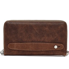 Resim Erkek Kahverengi Mini Deri El Çantası - Kahverengi / 00 