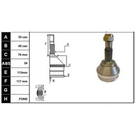 Resim ECOFIX KRL1132ECF Aks Kafası Set 18Q 35×45×70 Ducato Boxer Jumper 94-06 