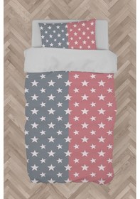 Resim Mekta Home Bebek Ve Çocuk Odası Yıldızlı Ve İki Renk Desenli Nevresim Takımı 