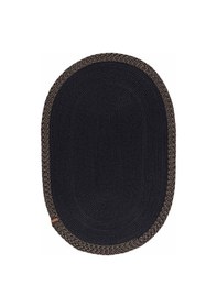 Resim Koza Halı Cesta El Yapımı Pamuklu Siyah Jüt Hasır Dekoratif Kilim 9005 Siyah 