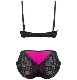 Resim Deep Secret Pembe Mıcro-siyah Dantelli Sütyen Külot Çamaşır Takım Ds200608st 001 