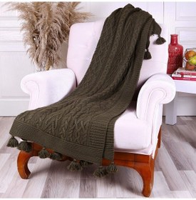 Resim Betires Home Ta13002 Örgü Koltuk Şalı Haki 