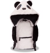 Resim Panda Kapüşonlu Unisex Çocuk Sırt Çantası 