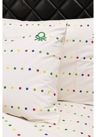 Resim Benetton Home Renkli Puantiye Çift Kişilik Ranforce Nevresim Seti Karışık 