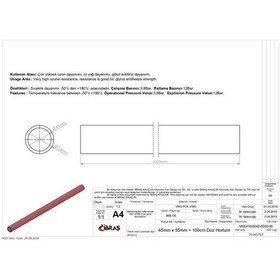 Resim IBRAS 65767 3 KAT POLYESTERLİ SİLİKON 45MM DÜZ HORTUM 1 MT 