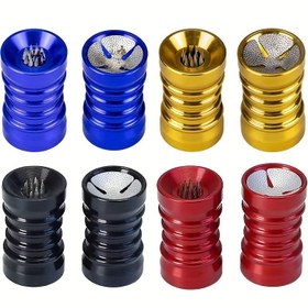 Resim 1 Adet Ağır Hizmet Tipi Bilardo Ucu Tamircisi & Bileme Aparatı - 2'si 1 Arada Hassas İğneli, Tüm Bilardo Çubukları ile Uyumlu, Ev/Bar/Turnuva Kullanımı için Profesyonel Havuz Bakım Aracı (Kırmızı/Mavi/Siyah), Kompakt Tasarım, Sağlam Yapı, Ev Oyuncuları İçin 