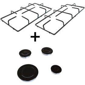 Resim COOK-LAB 2 (İki) Ad Kumtel/Luxell Ankastre Set Üstü Ocak Izgarası 45,5x22,5x4,5cm ve 8 Parça Bek Kapak Seti 