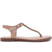 Resim Women's Beige Leather Sandals Derimod