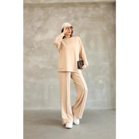 Resim Ponçik Modal Oyso Kumaş Eşofman Takımı Oversize Rahat Kalıp 24588 