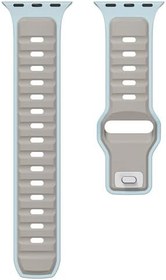 Resim CONSTRAIN Watch Ultra 49mm ile Uyumlu CNS KRD-135 Silikon Kordon Strap Kayış - Gümüş-Siyah 