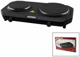 Resim VİATOM HOT PLATE (2 GÖZLÜ & PLEYTLİ) ELEKTRİKLİ OCAK SİYAH 