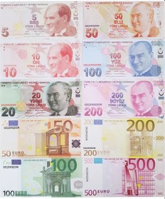 Resim 500 Adet Karışık Geçersiz Para Parti Şaka Düğün Sahte Film Dizi Parası 