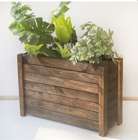 Resim Weblonya Bahçe Dekorasyonu Saksılık Vazo Ahşap Saksı 2057 Diğer 