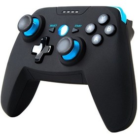 Resim Cx-x1 2.4ghz + Bluetooth 4.0 Kablosuz Oyun Denetleyicisi Kolu Android / İos Uyumlu / Pc / Ps3 Tek Kolu Mavi 