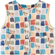 Resim Kızlar İçin Pastel Pembe Çiçekli Yelek - Ön Düğmeli, Esnek Olmayan Kolay Bakım Kolsuz, Sonbahar/Kış Dış Giyim veya Katmanlama Parçası Günlük ve Özel Günler İçin 