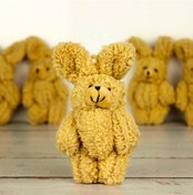 Resim Lambbos Büyük Boy Tüylü Hareketli Peluş Tavşan Anahtarlık Kahverengi 