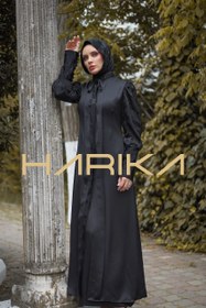 Resim "Parlayan Zarafet" Çift İpek Ferace - 2XL / Lacivert 