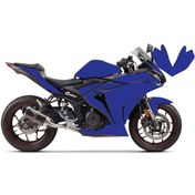 Resim Yamaha Yzf R25 Kırmızı Parçalı Full Tek Renk Lacivert Kaplama 