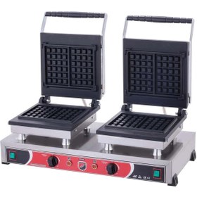 Resim Işıkgaz Silver Endüstriyel Elektrikli Kare Waffle Makinesi - 4 Lü 