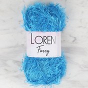 Resim Loren Furry Mavi El Örgü İpi - RF003 - 34042 