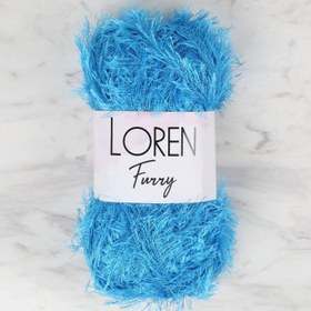 Resim Loren Furry Mavi El Örgü İpi - RF003 - 34042 