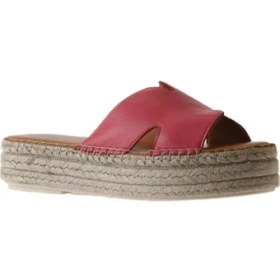 Resim Bueno Shoes Fuşya Deri Kadın Dolgu Topuklu Terlik 