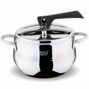 Resim Fms Çizgili 5 Litre Güveç Düdüklü Tencere Siyah FMS-3026-SYH 