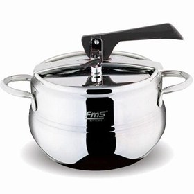 Resim Fms Çizgili 5 Litre Güveç Düdüklü Tencere Siyah FMS-3026-SYH 