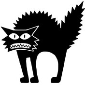 Resim habune İrkilmiş Kedi Sticker 20 X 20 Cm 