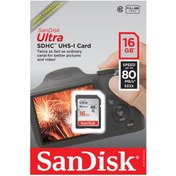 Resim Sandisk 16gb Sd Ultra Class 10 80mb/s Hafıza Kartı 