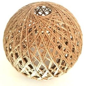 Resim marketcik Hasır Lambader Avize Abajur Şapkası 21 cm 